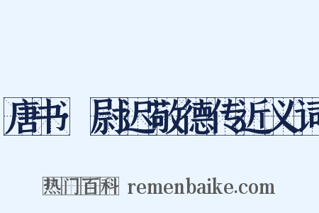 唐书·尉迟敬德传近义词是什么意思的图片